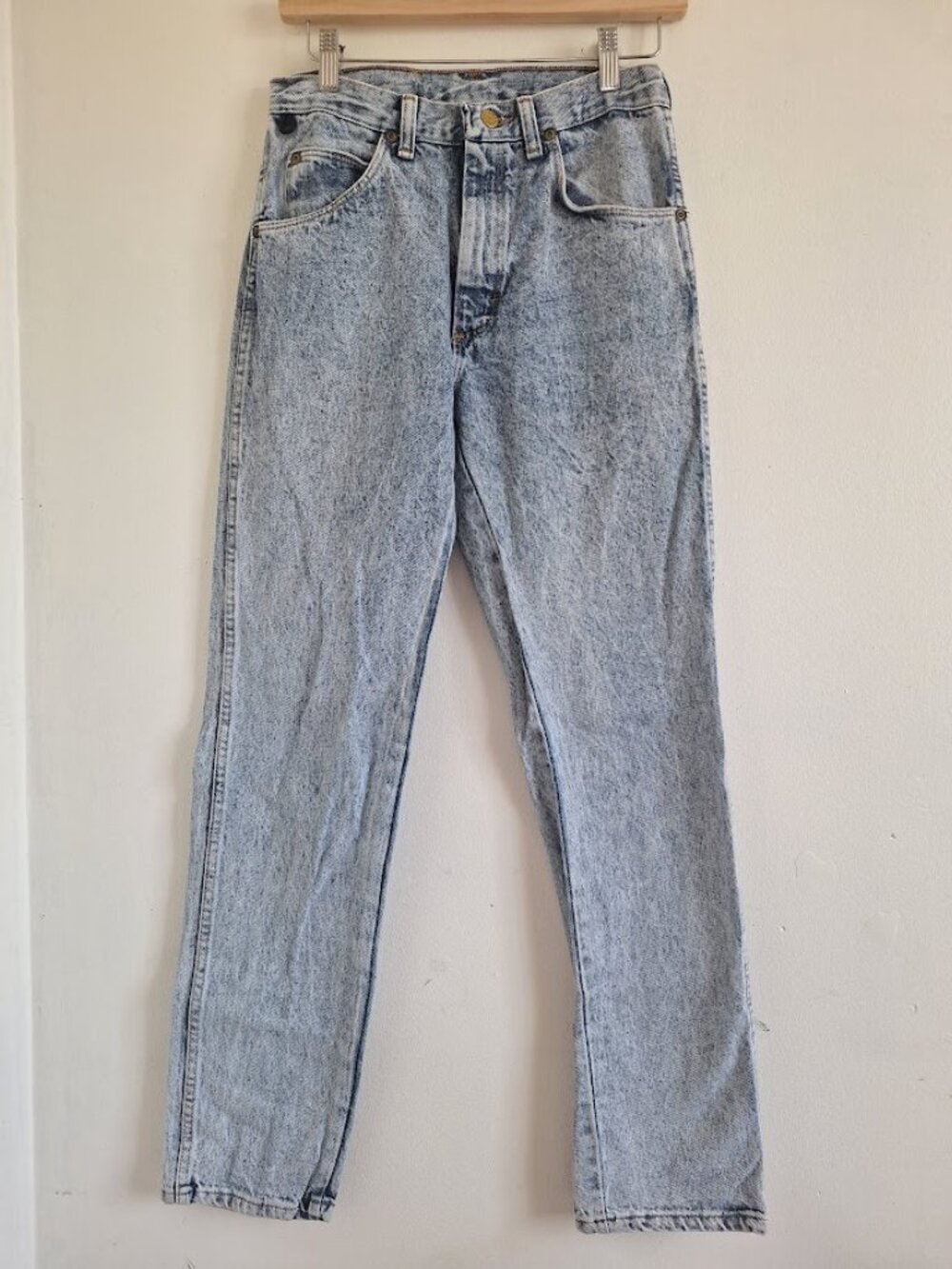 Wrangler Vintage USA Acid Wash High Rise Straight Leg Jeans Women 29x32 90s